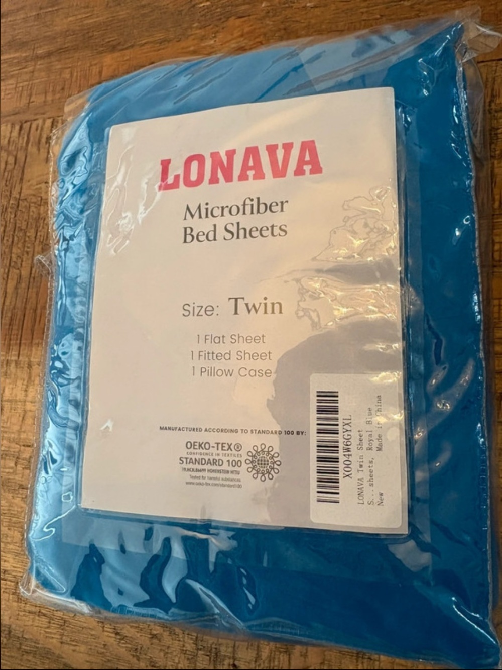 Twin Microfiber Sheet Set in Blue